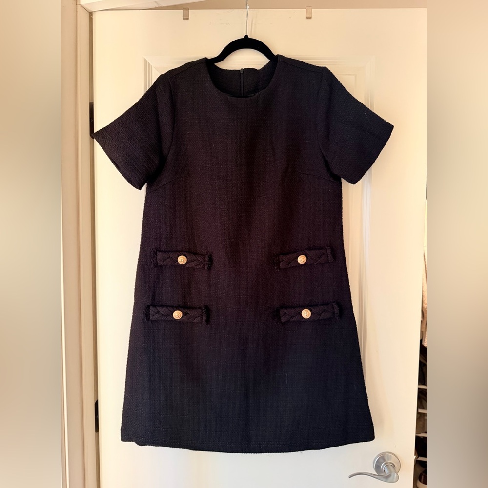 Black Tweed Mini Dress